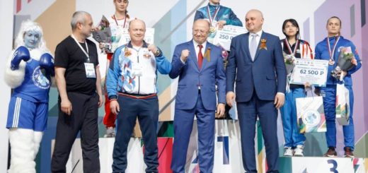 Награждение победителей чемпионата России по боксу